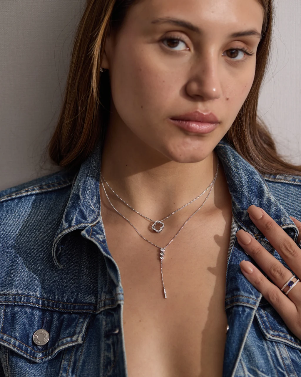 Trio Lariat Diamond Necklace - Image 3