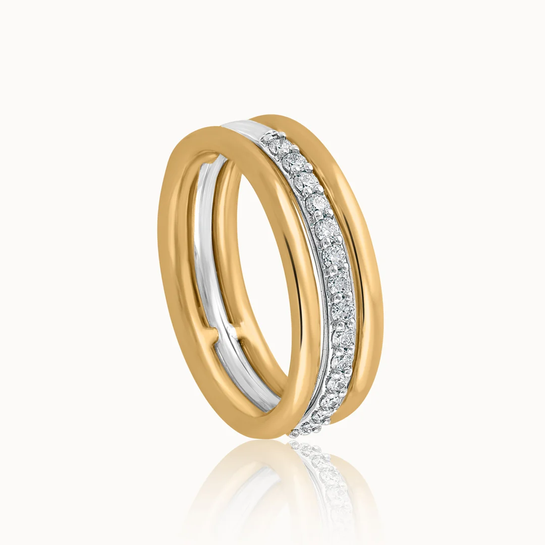 Trio Stacked Diamond Band - Image 3