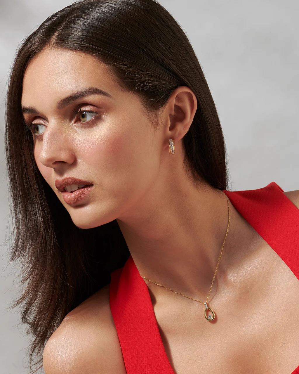 Twin Line Diamond Hoops - Image 4