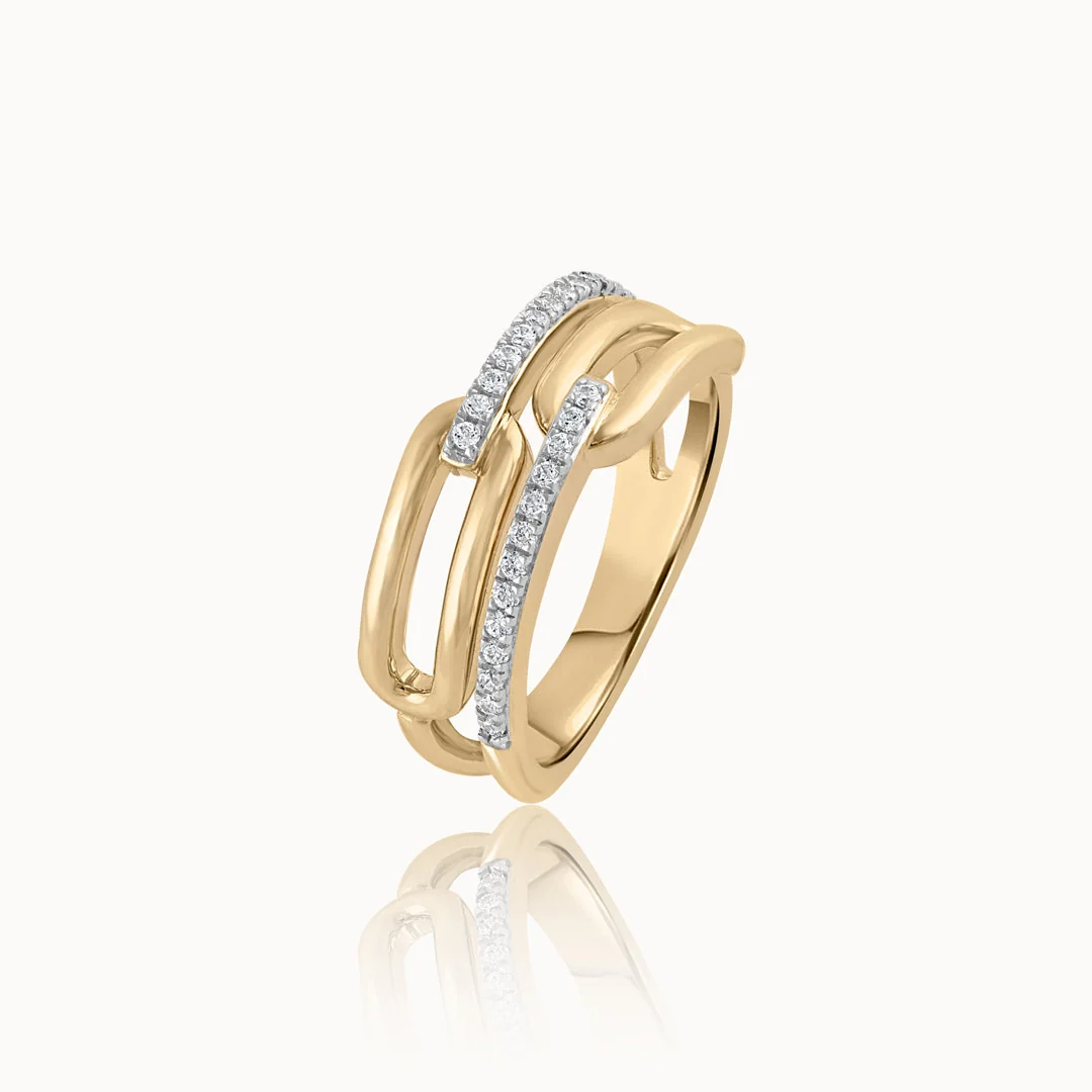 Twin Paperclip Diamond Band - Image 3
