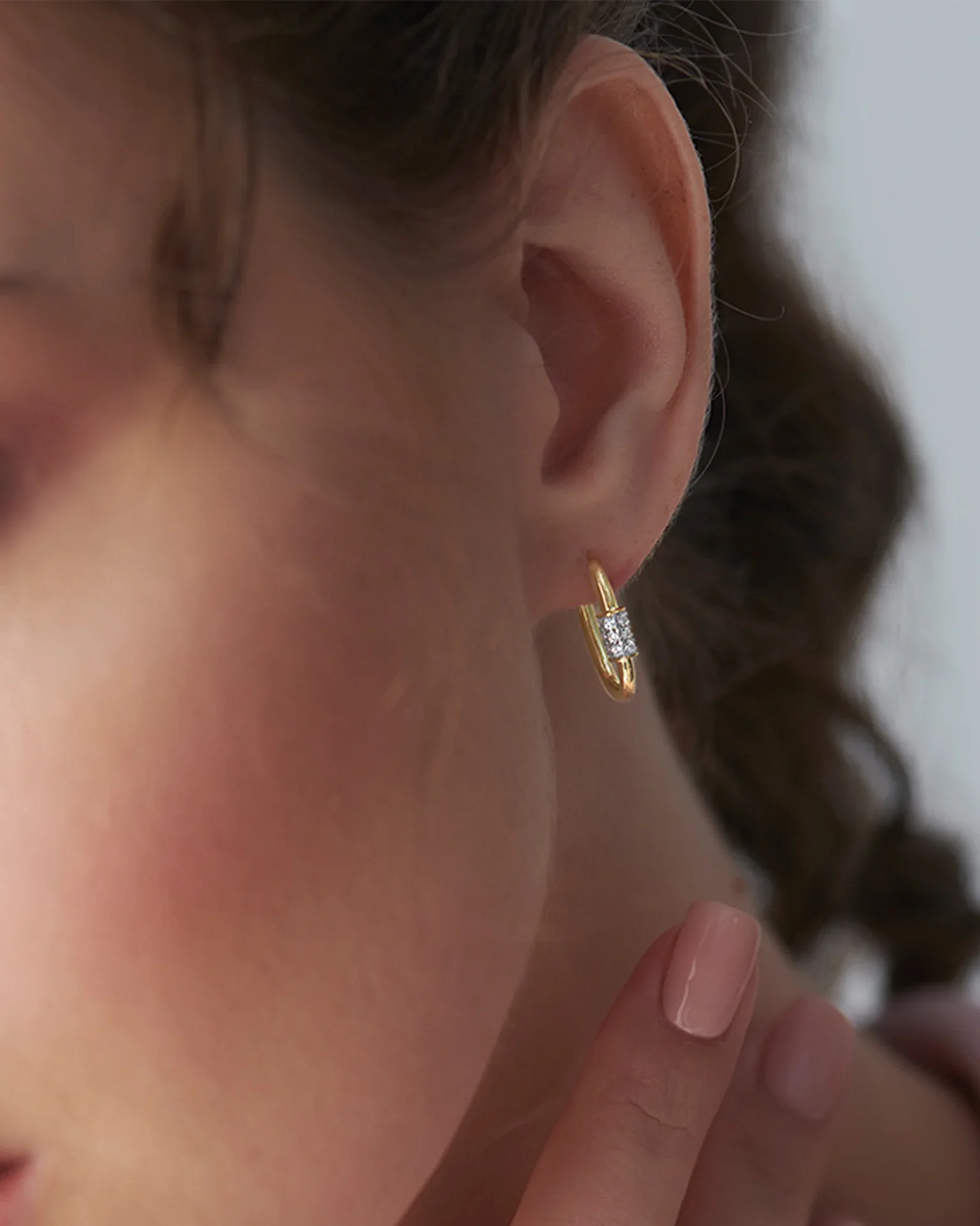 Twirl Diamond Hoops - Image 2
