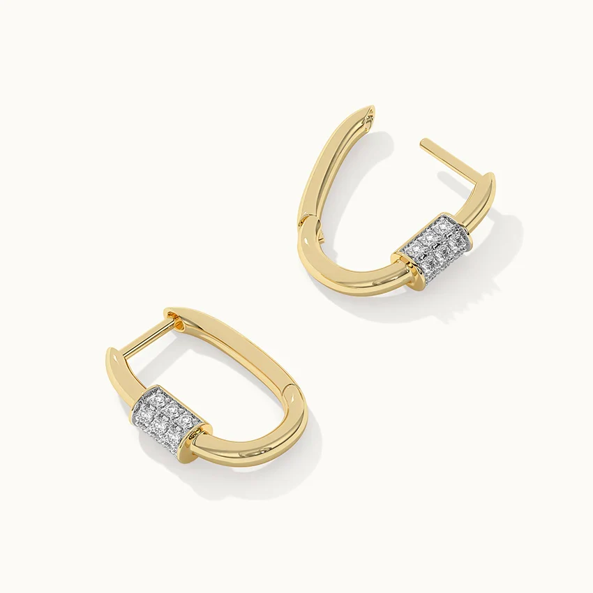 Twirl Diamond Hoops - Image 6