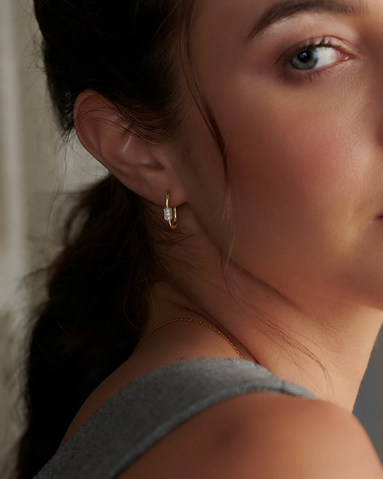 Twirl Diamond Hoops - Image 4