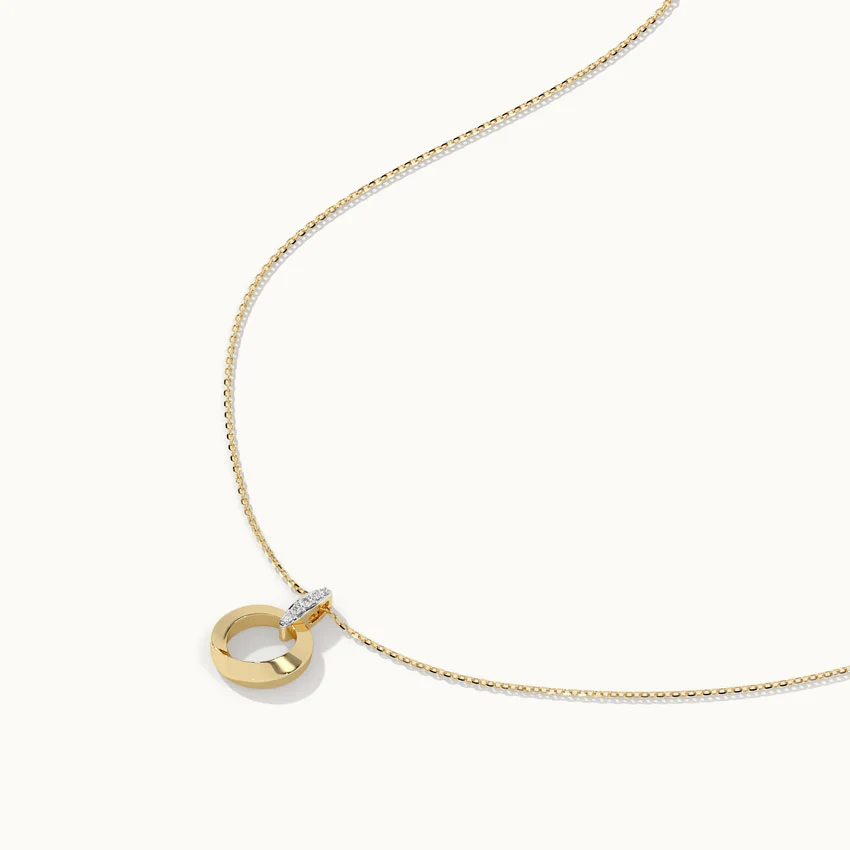 Twisted Loop Diamond Necklace - Image 6