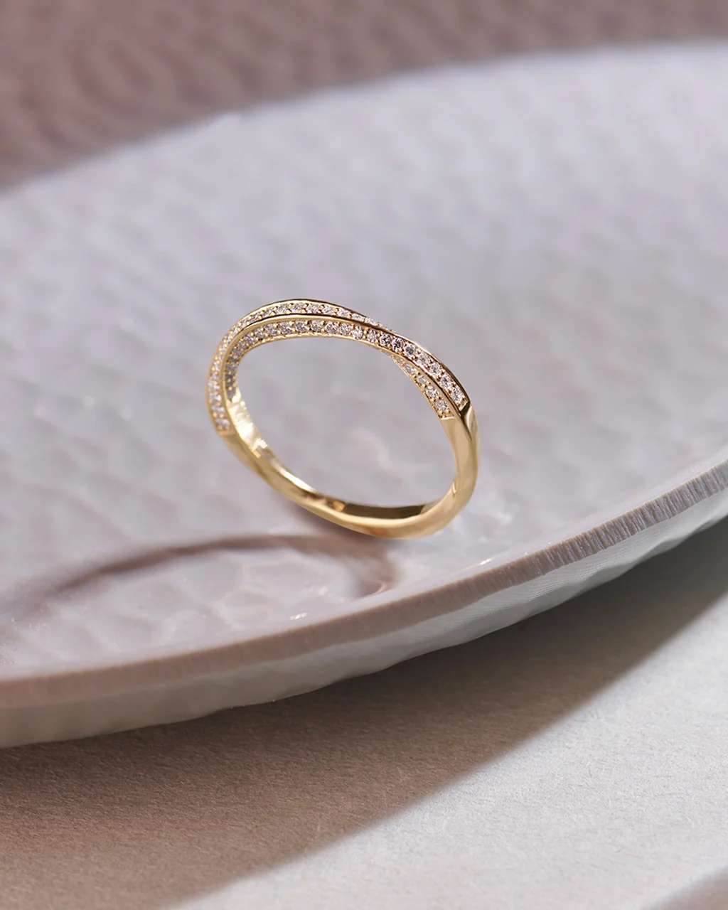 Twisted Stackable Diamond Band - Image 5