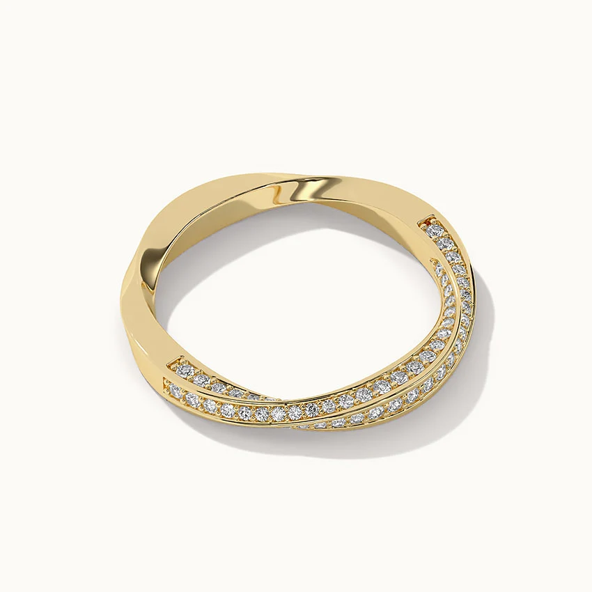 Twisted Stackable Diamond Band - Image 7