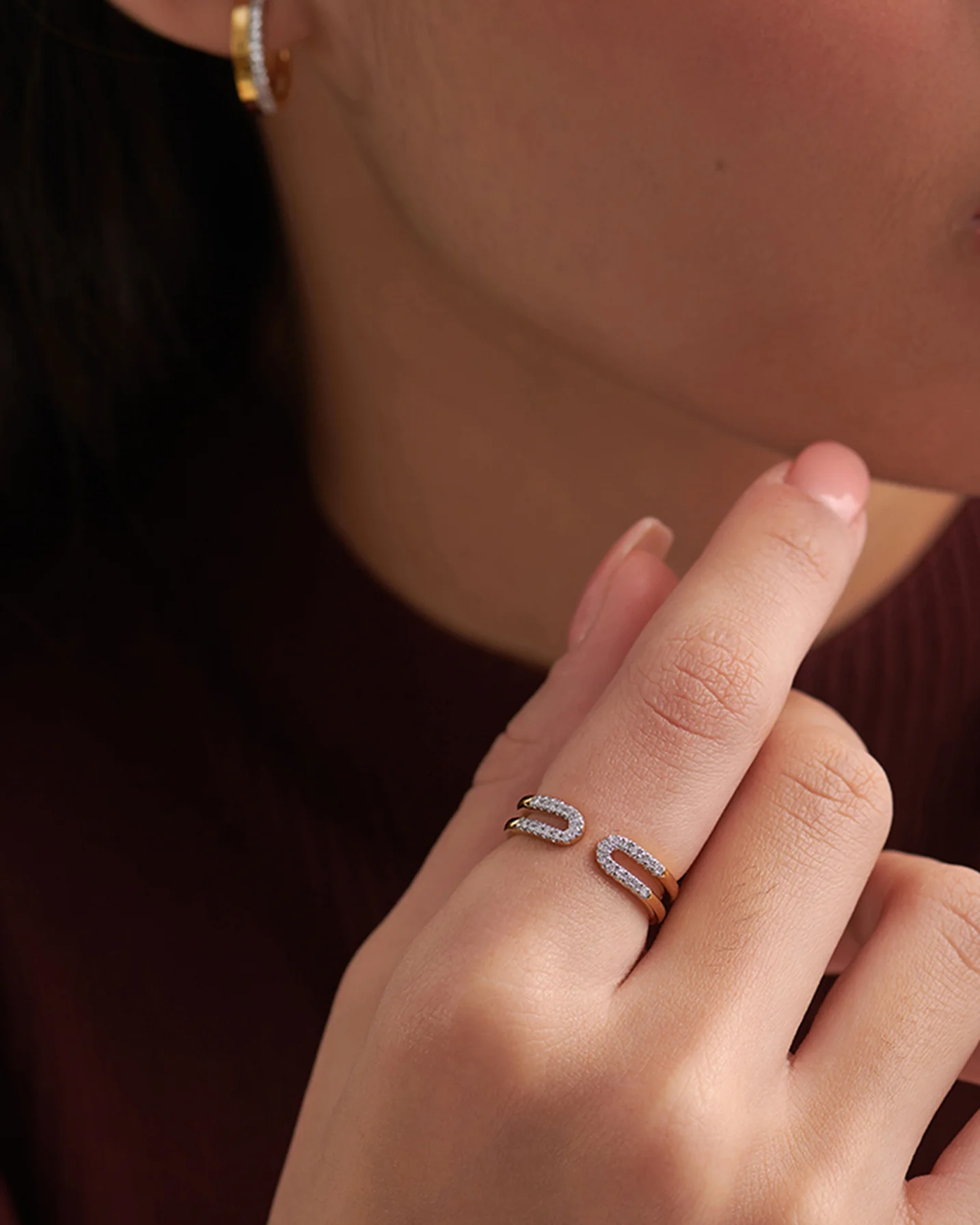 U-pin Diamond Open Band - Image 7