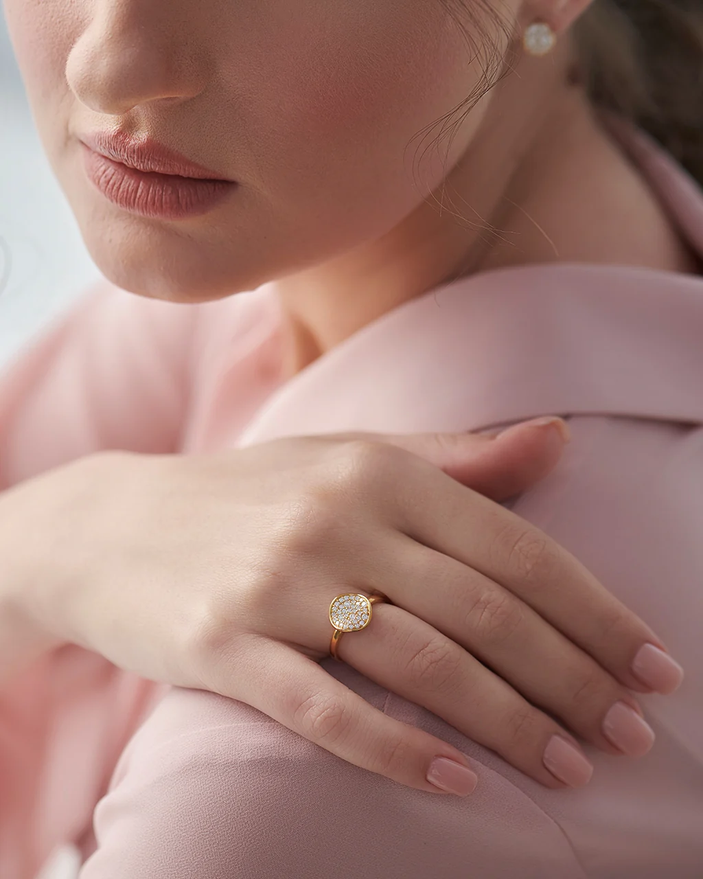 Wave Cluster Diamond Ring - Image 4