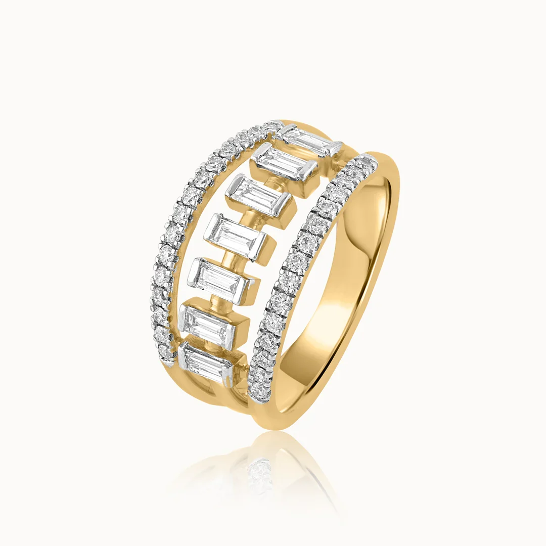 Wide Baguette Diamond Band - Image 3