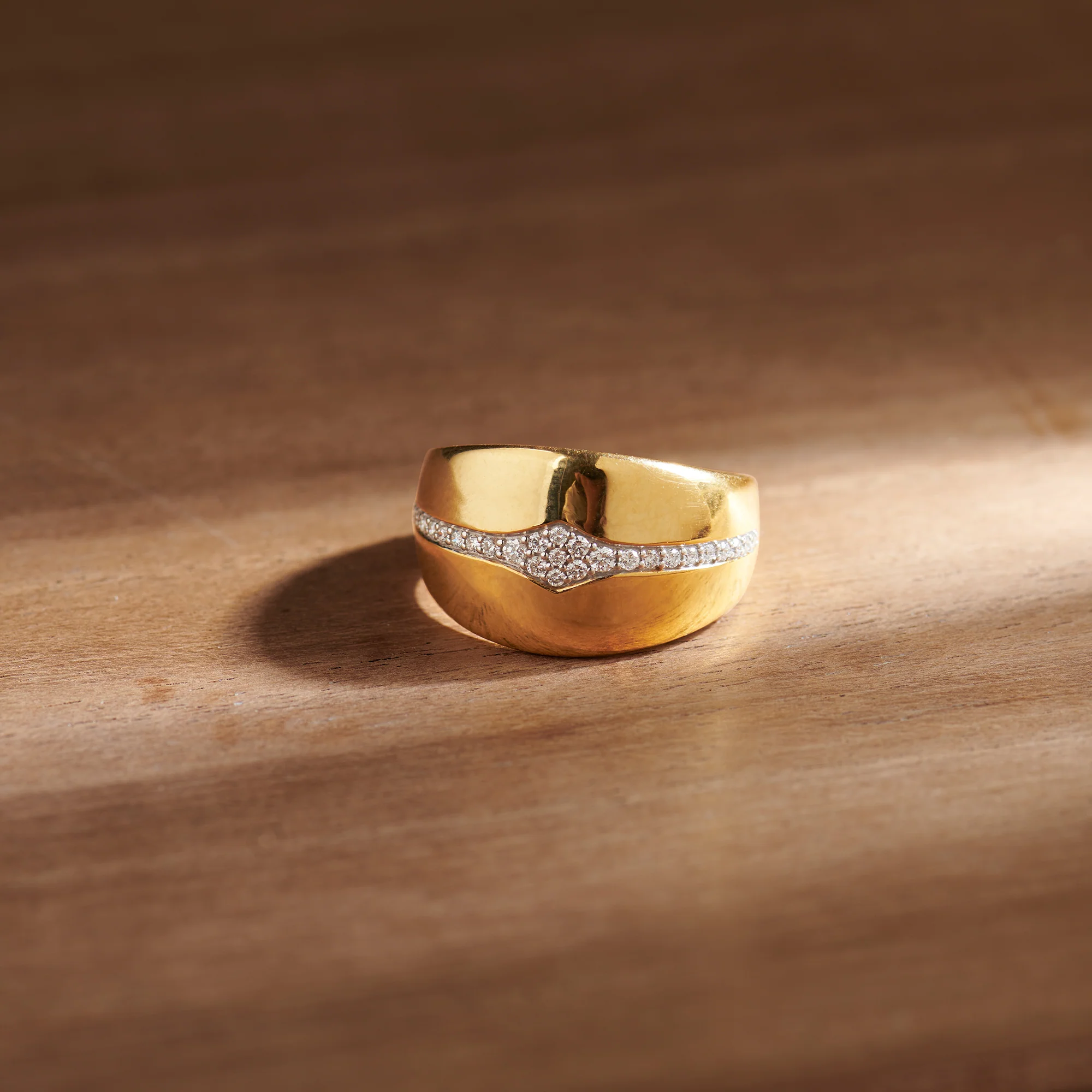 Wide Bold Diamond Ring