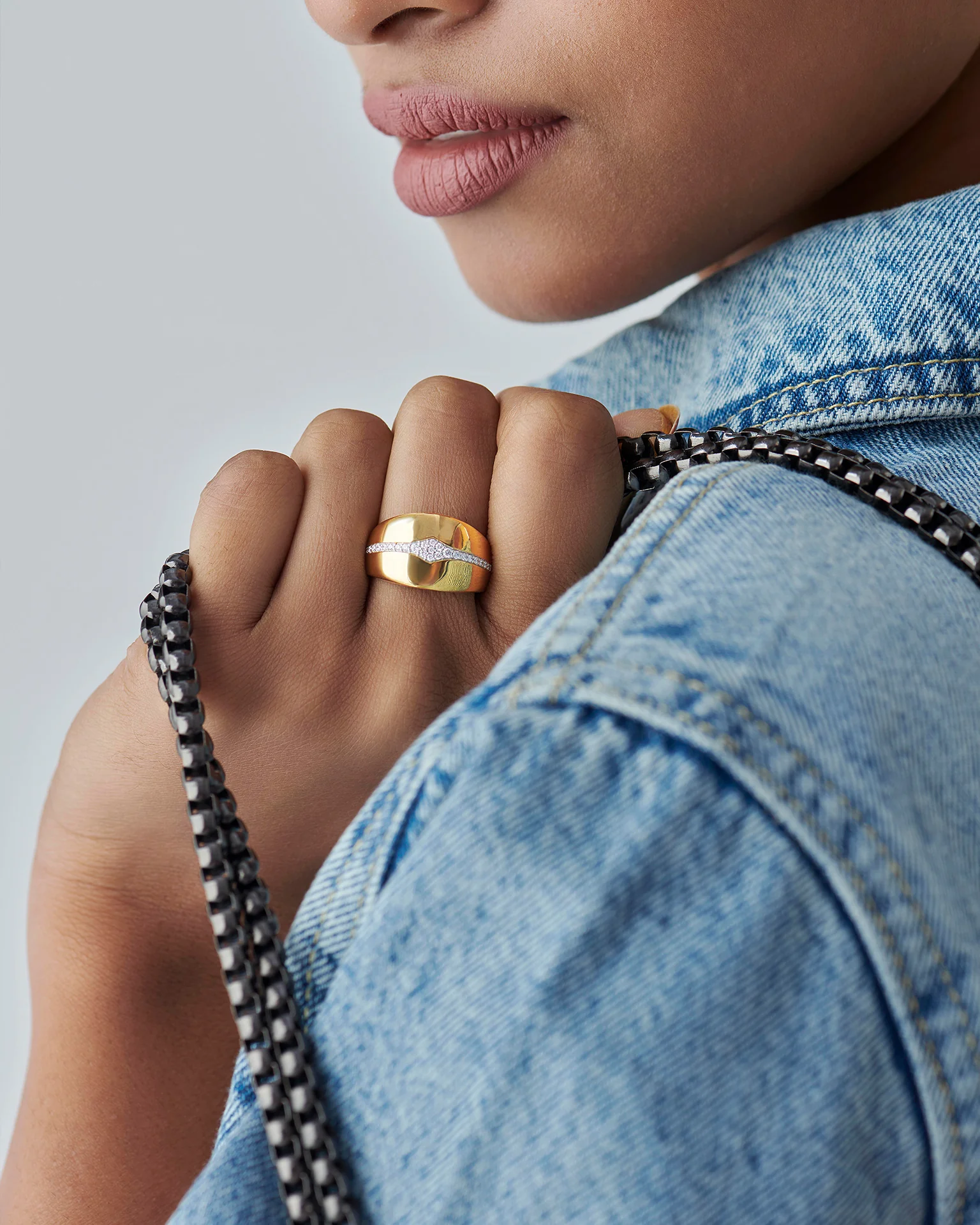 Wide Bold Diamond Ring - Image 2