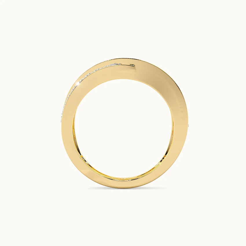 Wide Crossover Diamond Band - Image 6