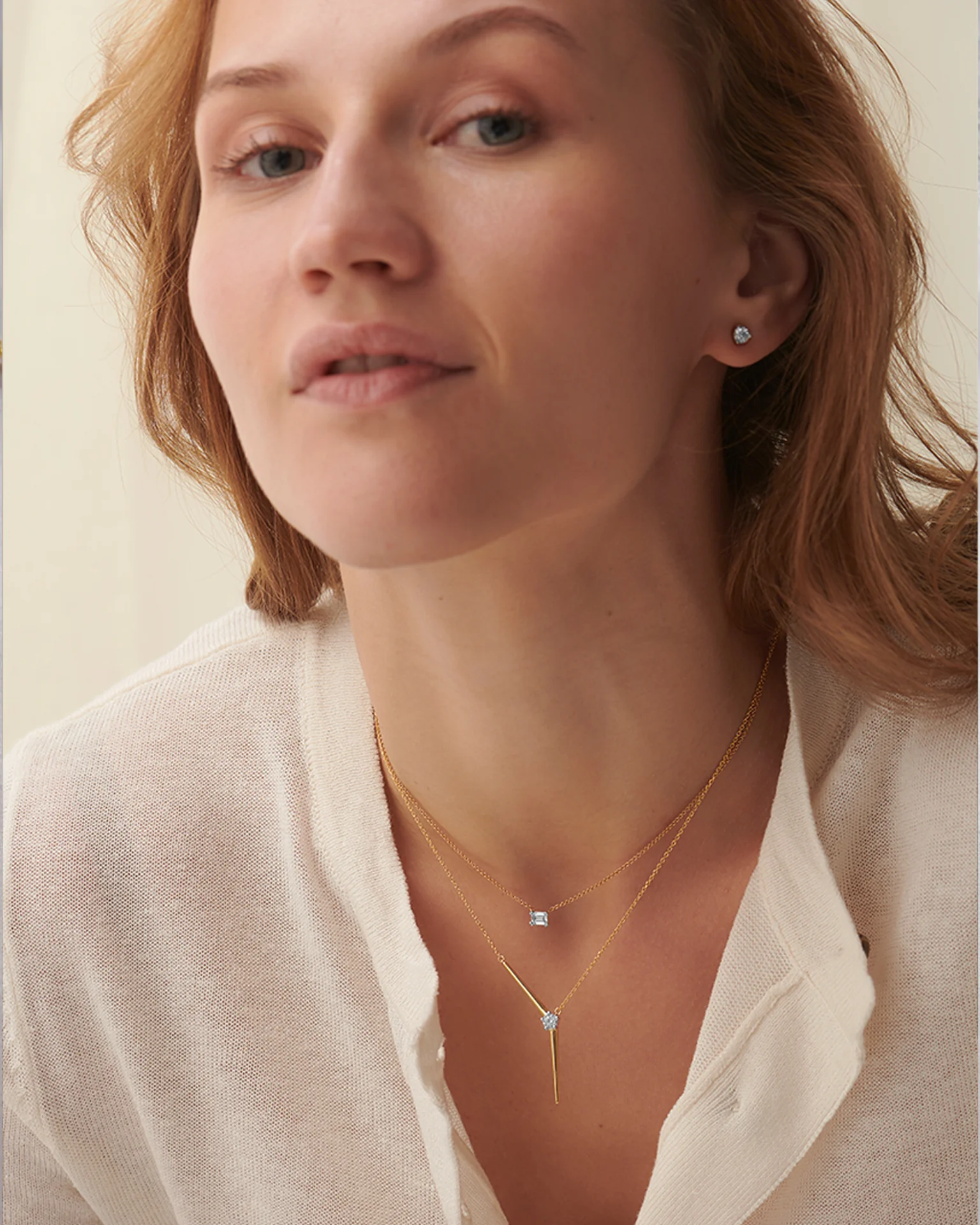 Y Solitaire Lariat Necklace - Image 4